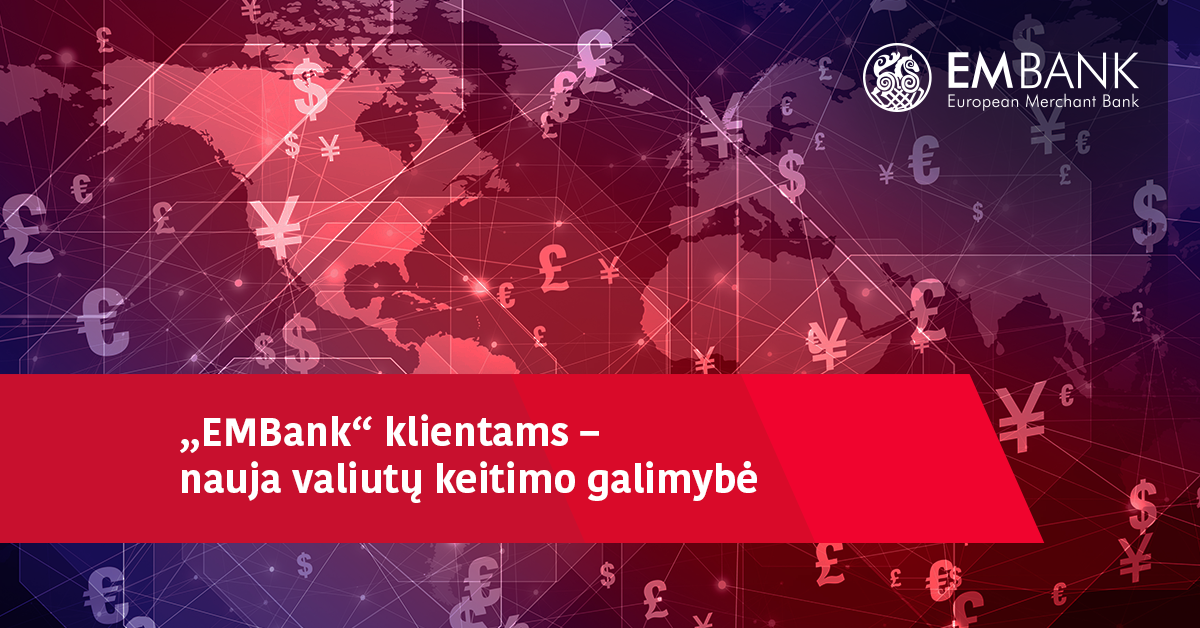„EMBank“ klientams – nauja valiutų keitimo galimybė